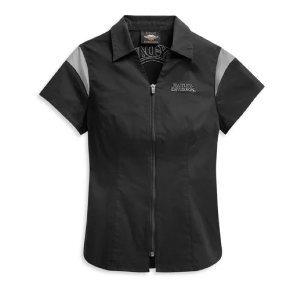 Women's Willie G Skull Logo Zip-Front Shirt